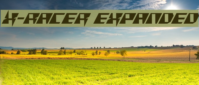X-Racer Expanded Font examples
