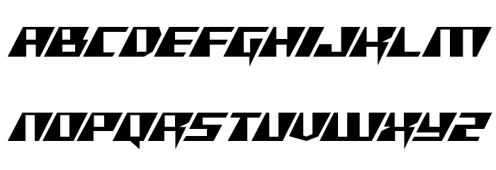 X-Racer Expanded Font LOWERCASE