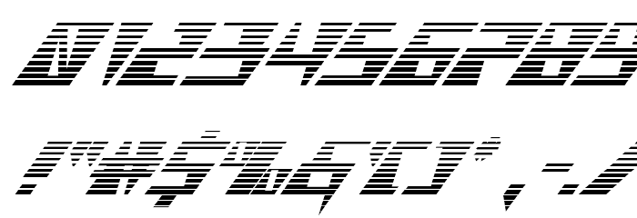 X-Racer Gradient Italic Font OTHER CHARS