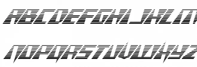 X-Racer Gradient Italic Polices MAJUSCULES