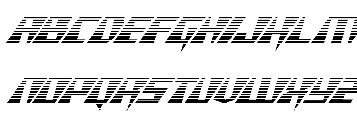X-Racer Gradient Italic Font LOWERCASE