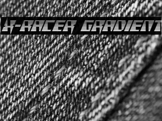 X-Racer Gradient Schriftart examples