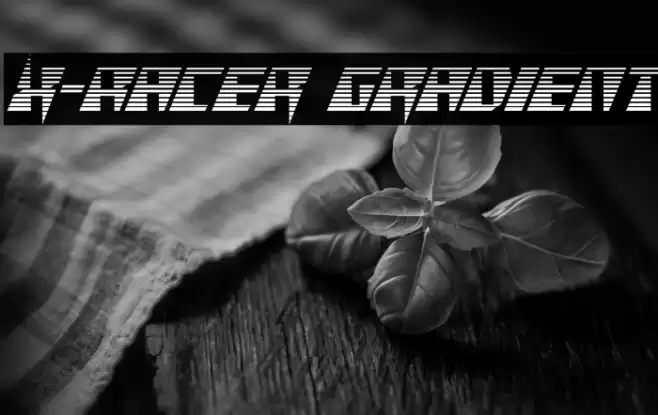 X-Racer Gradient Schriftart examples