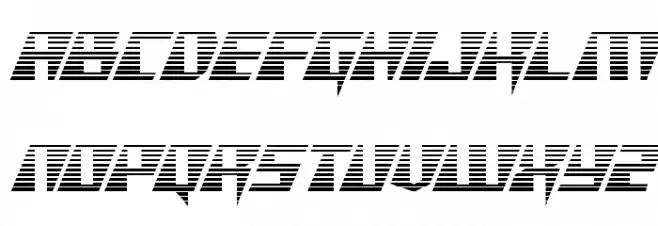 X-Racer Gradient Schriftart Kleinbuchstaben