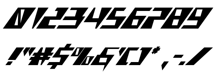 X-Racer Italic Font OTHER CHARS