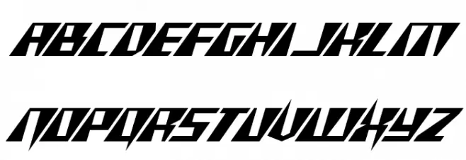 X-Racer Italic Шрифта ВЕРХНИЙ