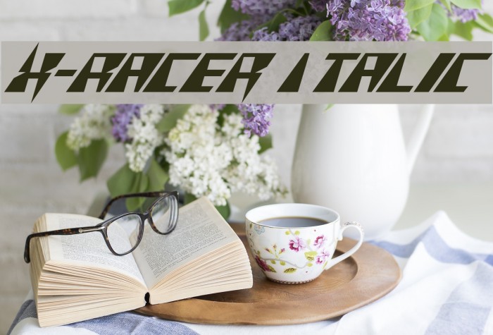 X-Racer Italic Font examples