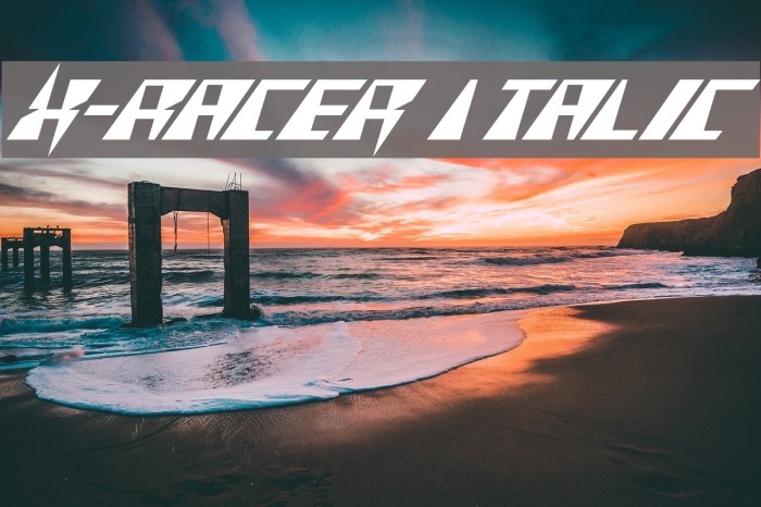 X-Racer Italic Font examples