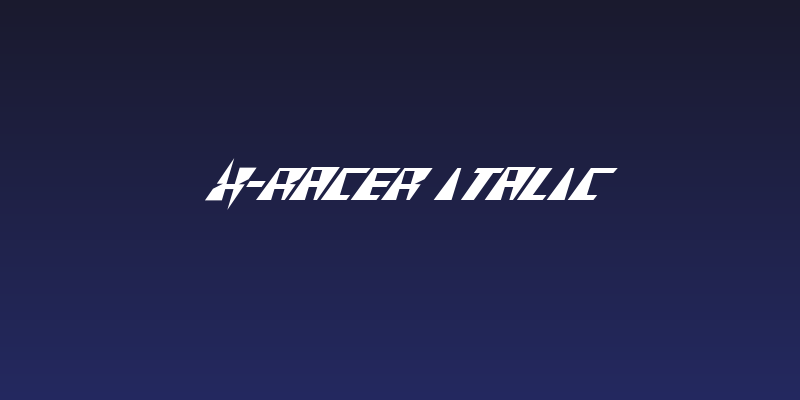 X-Racer Italic Social Header