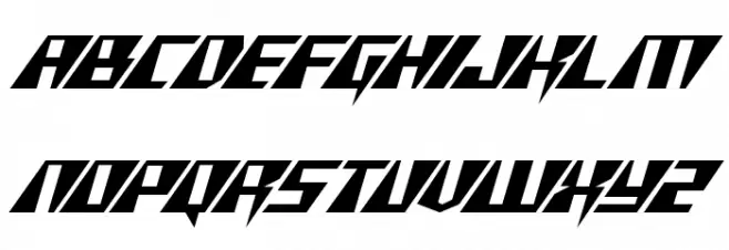 X-Racer Italic フォント 小文字