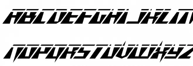 X-Racer Laser Italic フォント 大文字