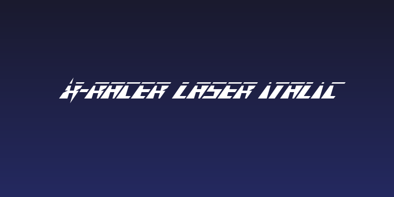 X-Racer Laser Italic Social Header