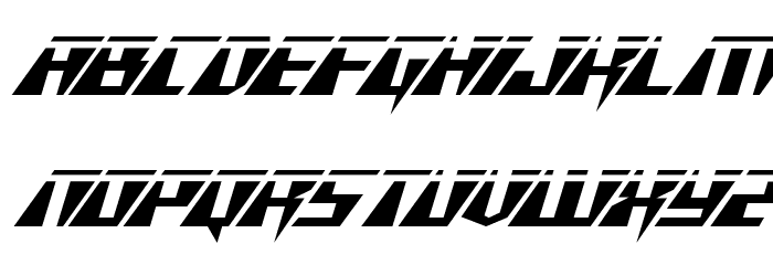 X-Racer Laser Italic Font LOWERCASE