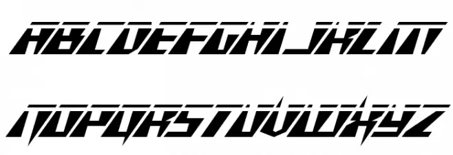 X-Racer Laser Italic 字体 大写