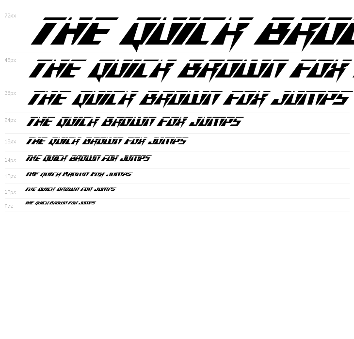 X-Racer Laser Italic Waterfall