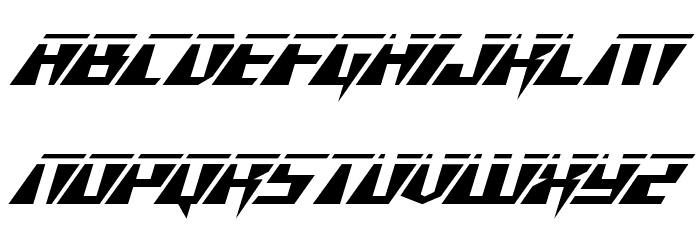X-Racer Laser Italic Font LOWERCASE