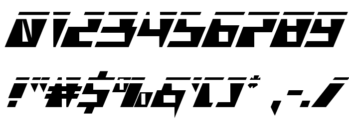 X-Racer Laser Regular Font OTHER CHARS