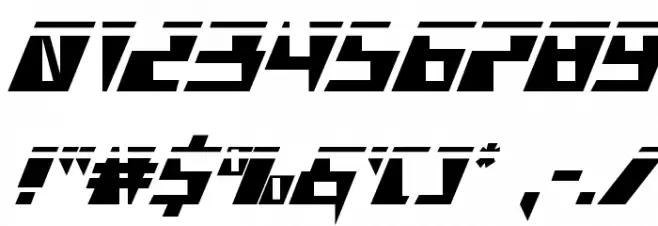 X-Racer Laser Font OTHER CHARS