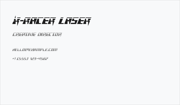 X-Racer Laser Business Card