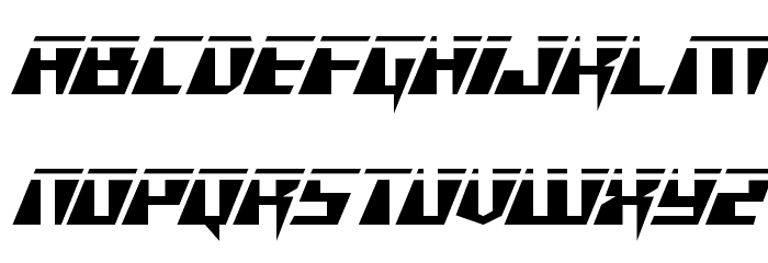 X-Racer Laser Schriftart Kleinbuchstaben