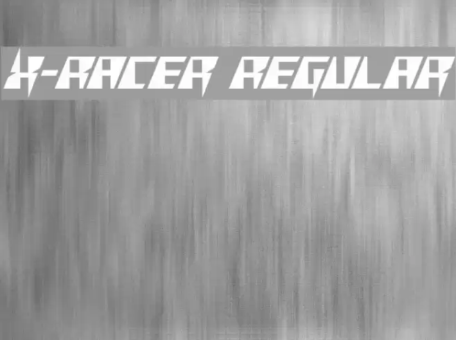 X-Racer Regular フォント examples