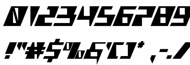 X-Racer Font OTHER CHARS