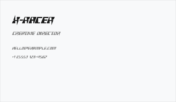 X-Racer Business Card