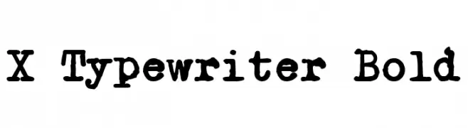 X Typewriter Bold  Frei Schriftart Herunterladen