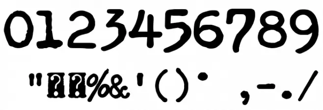 X Typewriter Bold フォント その他の文字