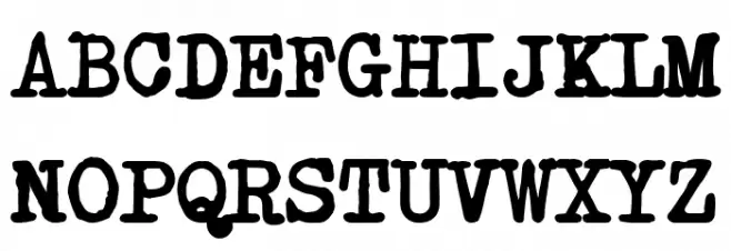 X Typewriter Bold Fuentes MAYÚSCULAS