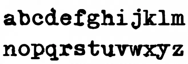 X Typewriter Bold 字体 小写