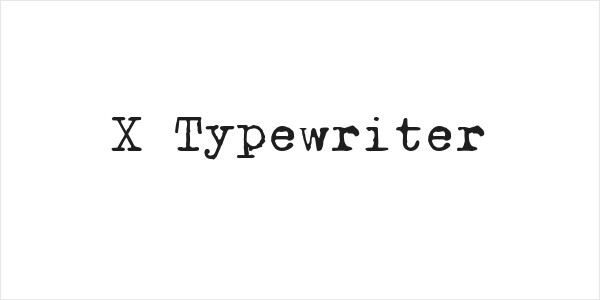 X Typewriter Logo