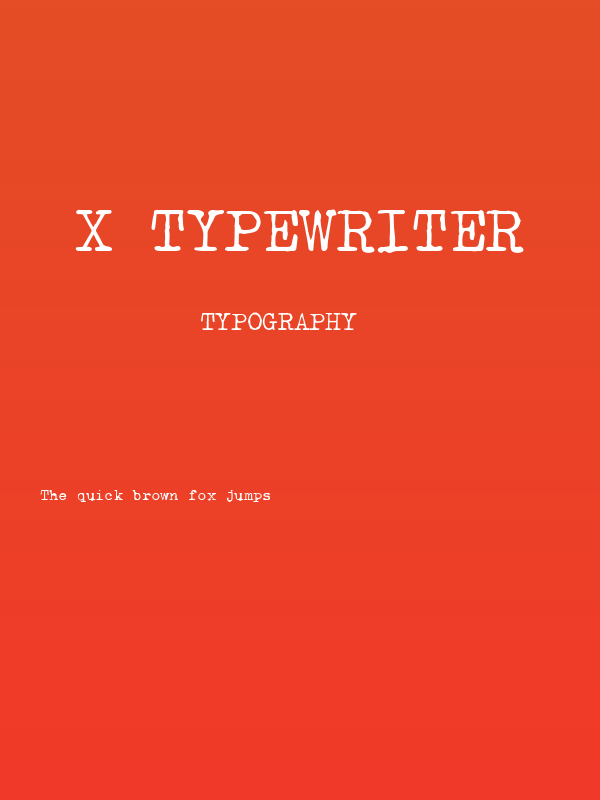 X Typewriter Poster
