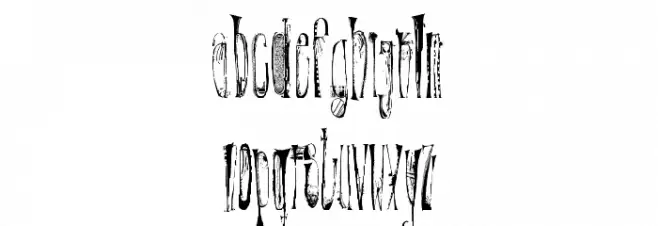 X-éntrica خط أحرف صغيرة