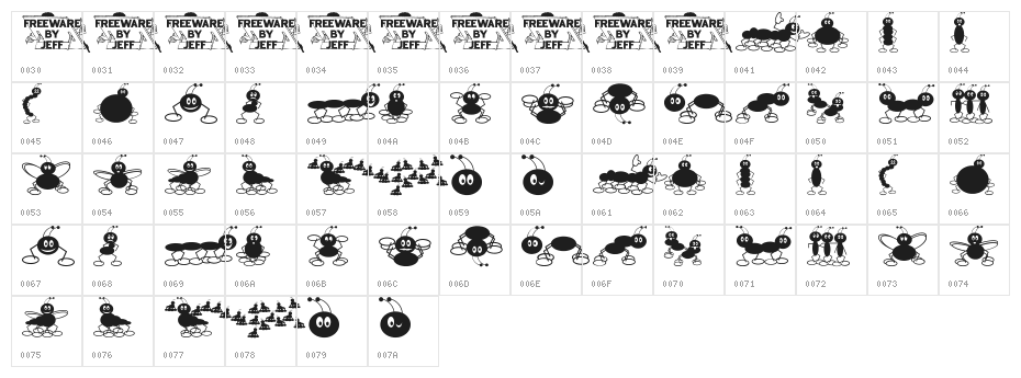 X---terminate! JL Character Map