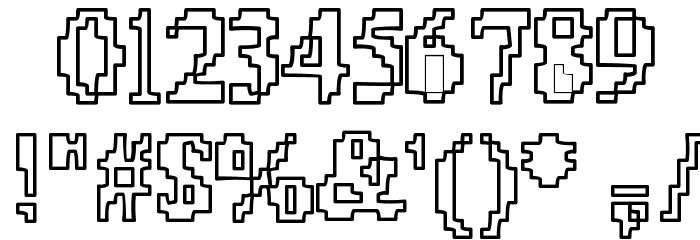 X51 Outline Font Alte caractere