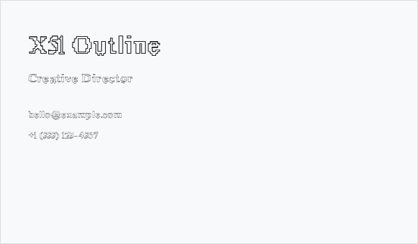 X51 Outline Business Card