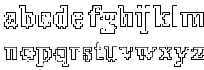 X51 Outline Font Litere mici