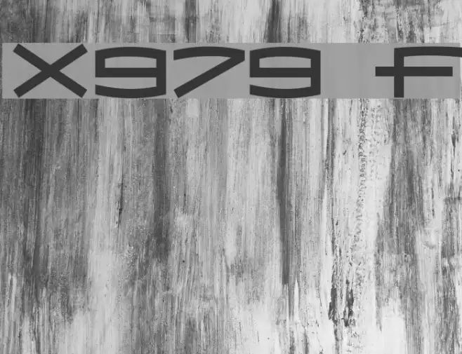 X979 Font examples