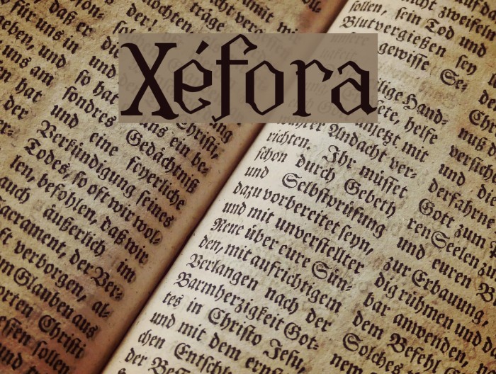 Xéfora Font examples