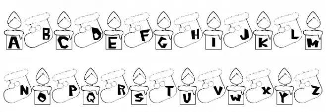 x'mas? Font Schriftart Groß