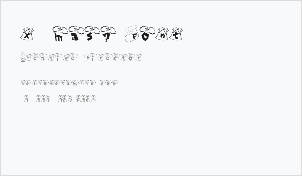 x'mas? Font Business Card