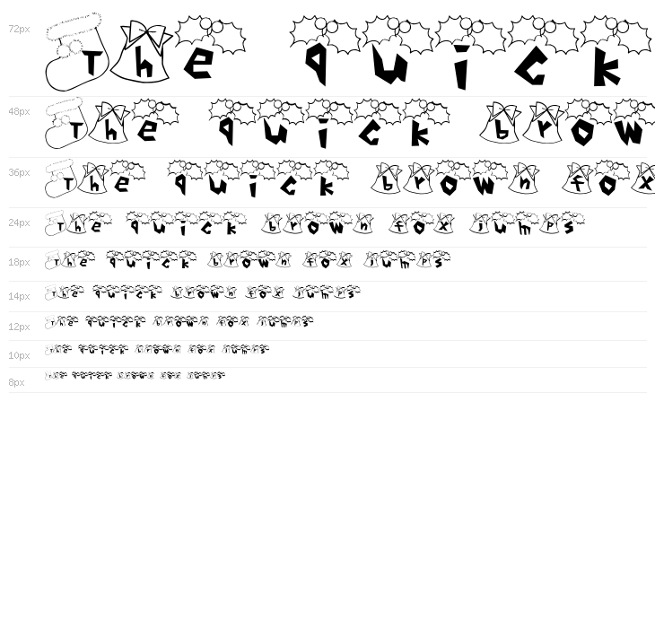 x'mas? Font Waterfall