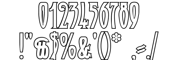 XAyax Outline Font OTHER CHARS
