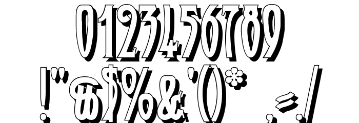 XAyax Schatten Font OTHER CHARS