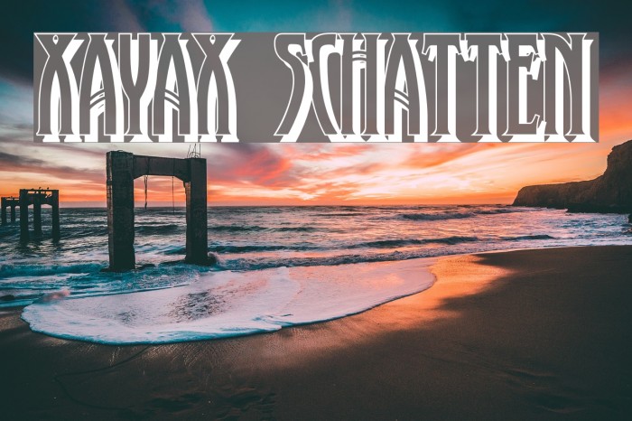 XAyax Schatten Font examples