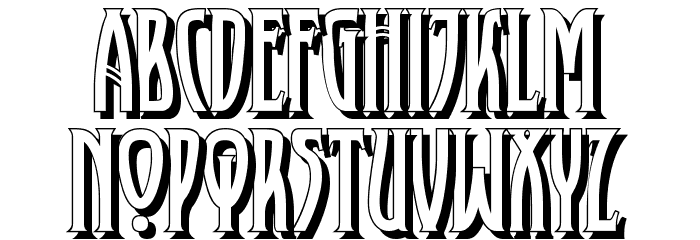 XAyax Schatten Font LOWERCASE