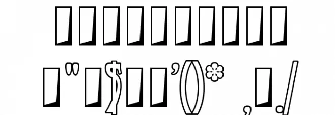 XAyaxOutline Font OTHER CHARS