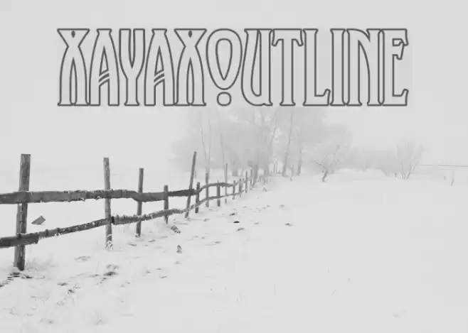 XAyaxOutline Font examples