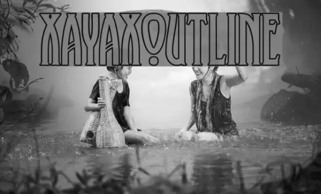 XAyaxOutline Font examples